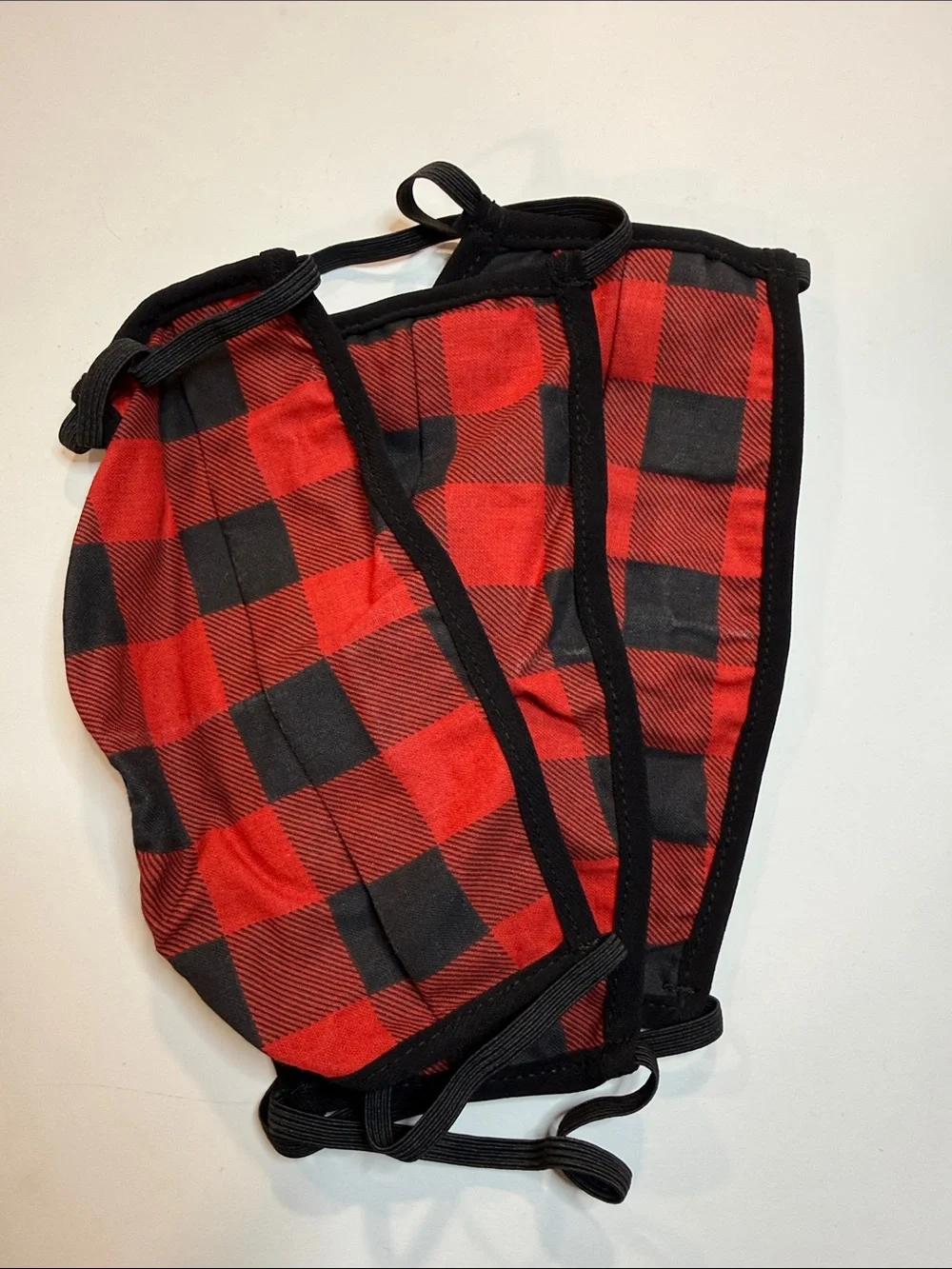 Red & Black Buffalo Plaid Face Mask - pack of 3